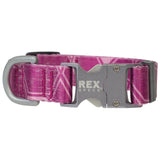 Rose Violet Trails End Collar Buckle Closed